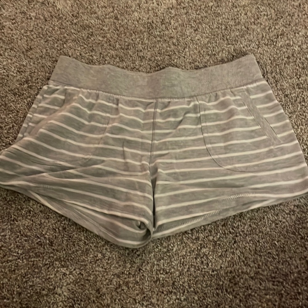 Athletic Gray and White Shorts